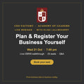 Plan & Register Your Business Yourself: live webinar, Wed 21 Oct, 7 pm